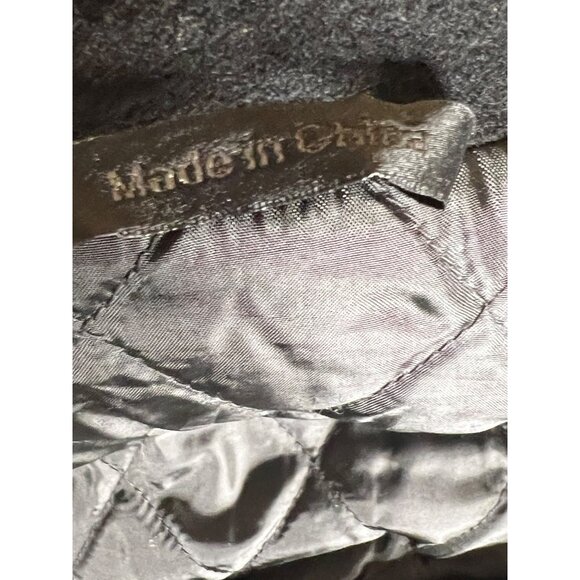 Chaps Men's Black Wool Blend Peacoat Size 46R Preppy Goth Warm Oversized - Picture 13 of 16